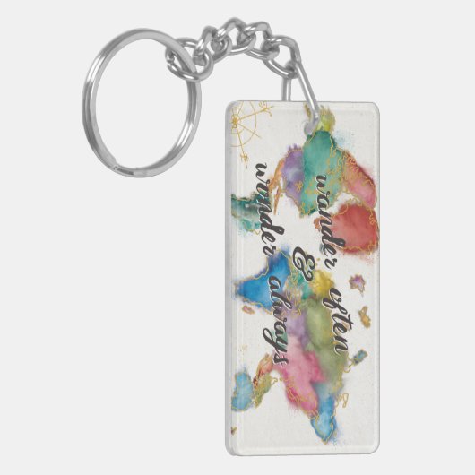 Wandern Sie häufig, wandern Sie immer Karte mit Schlüsselanhänger (Vorderseite links)