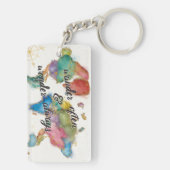 Wandern Sie häufig, wandern Sie immer Karte mit Schlüsselanhänger (Rückseite)