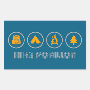 Wandern Sie im Forillon-Nationalpark Rechteckiger Aufkleber