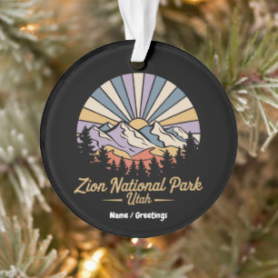 Wandern Sie im Zion National Park Utah und erkunde Ornament