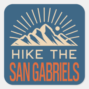 Wandern Sie in die San Gabriel Mountains Californi Quadratischer Aufkleber