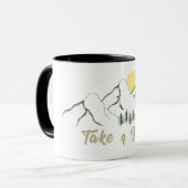 Wandern Sie mit Logokiefern im Freien Tasse (Vorderseite Links)