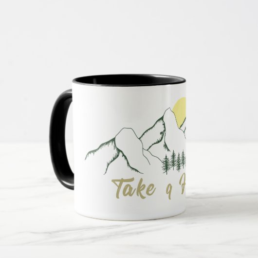 Wandern Sie mit Logokiefern im Freien Tasse (Vorderseite Links)