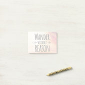 Wandern Sie ohne Grund Post-it Klebezettel (Auf Schreibtisch)