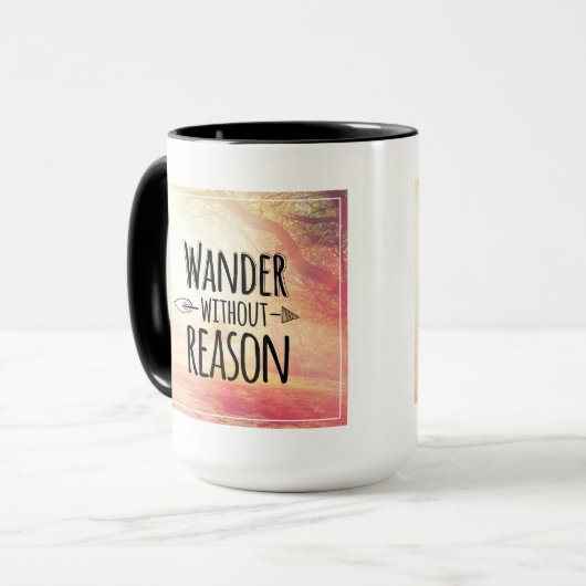 Wandern Sie ohne Grund Tasse (Vorderseite Links)