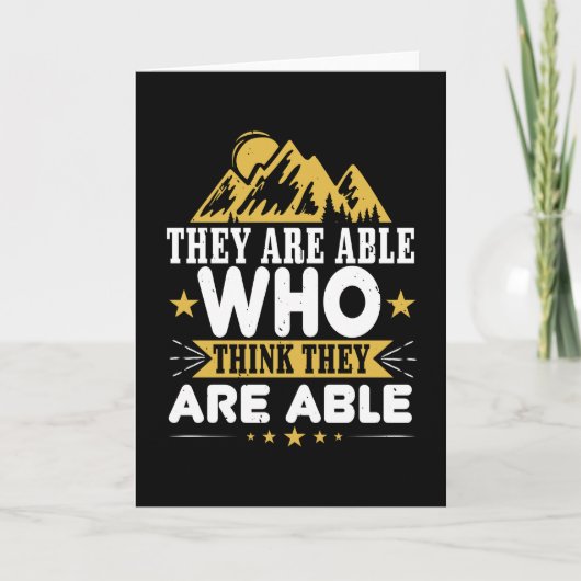 Wandern - Sie sind in der Lage, die denken, dass s Karte (Vorderseite)