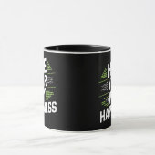 Wandern Sie zum Glück, schwarz Tasse (Zentrum)