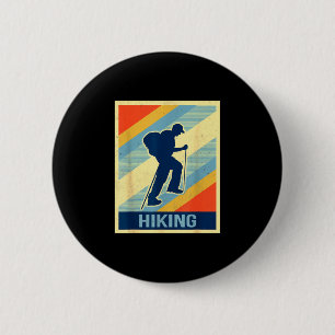 Wandern Sportliebhaber Vintage Retro  Button