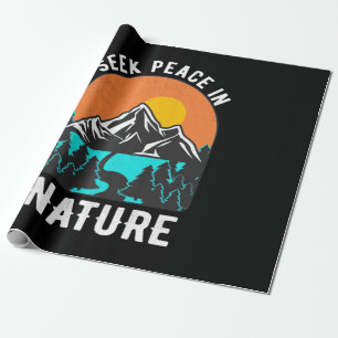 Wandern sucht Frieden in der Natur Geschenkpapier