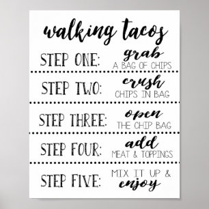 Wandern Tacos Bar Sign, machen Sie Ihren eigenen T Poster