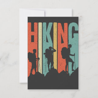 Wandern Themenabenteuer Shirt, Vintages Wandern Dankeskarte