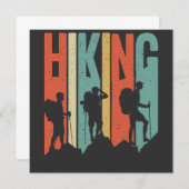 Wandern Themenabenteuer Shirt, Vintages Wandern Einladung (Vorne/Hinten)