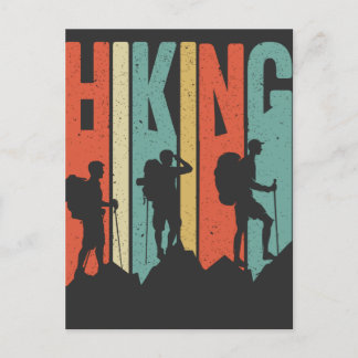 Wandern Themenabenteuer Shirt, Vintages Wandern Postkarte