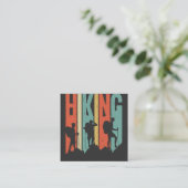 Wandern Themenabenteuer Shirt, Vintages Wandern Quadratische Visitenkarte (Stehend Vorderseite)