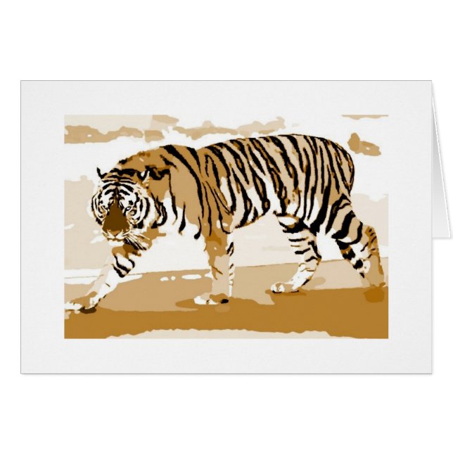 Wandern Tiger Pop Kunst (Vorderseite (Horizontal))
