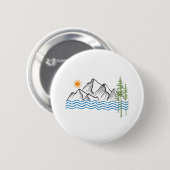 Wandern und Camping in den Bergen Grafik Button (Vorne & Hinten)
