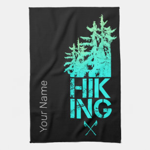 Wandern und Trekking Outdoor Vintage Wald Design Geschirrtuch