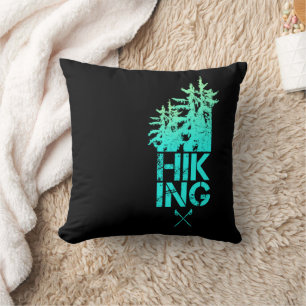 Wandern und Trekking Outdoor Vintage Wald Design Kissen