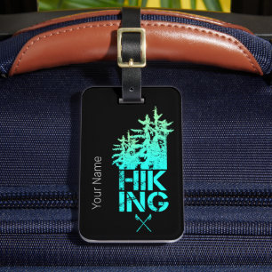 Wandern und Trekking Outdoor Vintage Waldgestaltun Gepäckanhänger