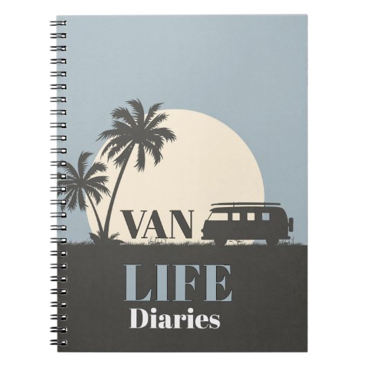 WANDERN! 🚐 Van Life Diary Notebook Notizblock (Vorderseite)