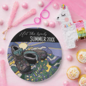 Wandern Vibes Sommer Personalisiertes Camping Pick Pappteller (Party)