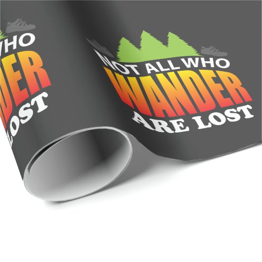 Wandern von Ausflug-Campings-Geschenk-Idee Geschenkpapier (Rolleneckpunkt)