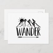 Wandern | Wanderer Berge Bergsteiger Geschenkideen Postkarte (Vorne/Hinten)