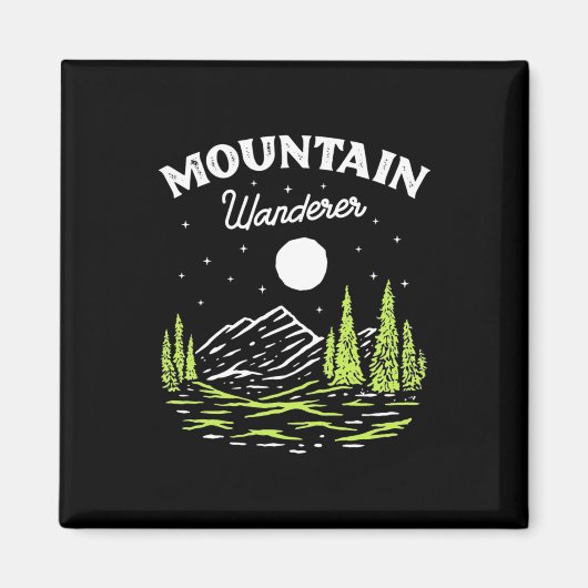 Wandern Wanderer Magnet (Vorne)