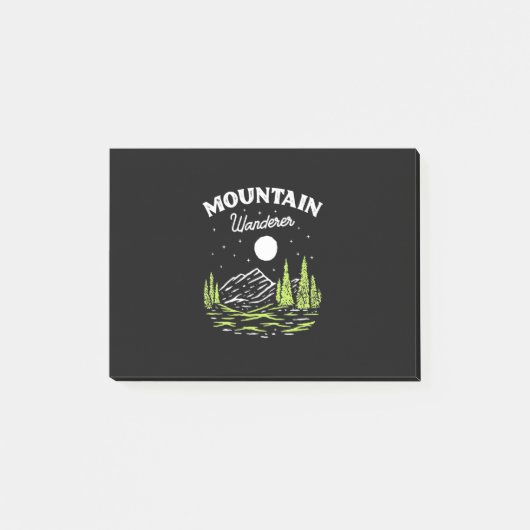 Wandern Wanderer Post-it Klebezettel (Vorderseite)