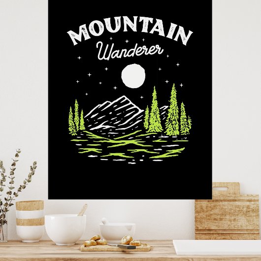 Wandern Wanderer Poster (Küche)