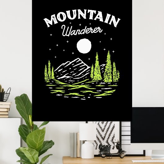 Wandern Wanderer Poster (Heimbüro)
