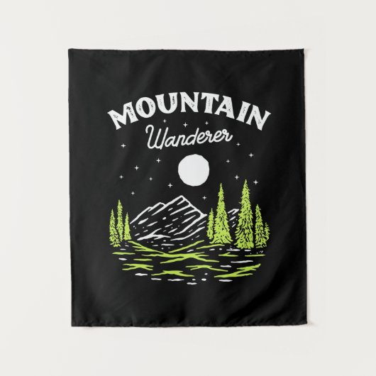 Wandern Wanderer Wandteppich (Vorderseite)