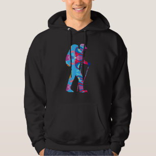 Wandern Wandern Farbige Grafik Hoodie