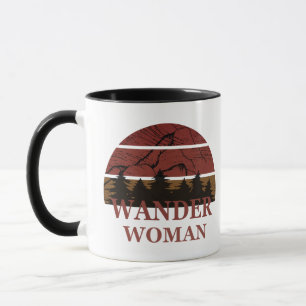 Wandern Wandern hike Camping Frau vintage Tasse