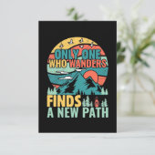 Wandern Wanders Neue Wege RSVP Karte (Stehend Vorderseite)