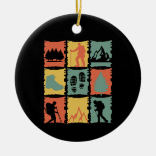 Wandern - Wanderstuck Retro Wandergeschenk Keramik Ornament