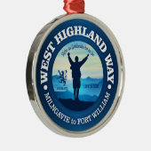 Wandern (West Highland Way) Ornament Aus Metall (Rechts)