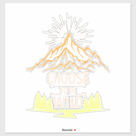 Wandern: Wild sein Aufkleber (Blatt)