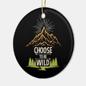 Wandern: Wild sein Keramik Ornament (Links)