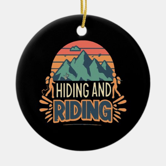 Wandern, wo Reisen zu Abenteuern werden Keramik Ornament (Vorne)