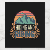 Wandern, wo Reisen zu Abenteuern werden Weinetikett (Einzelnes Label)