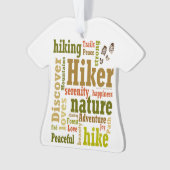 Wandern Word Cloud T - Shirt Ornament (Vorderseite)