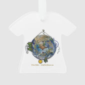 Wandern Word Cloud T - Shirt Ornament (Rückseite)