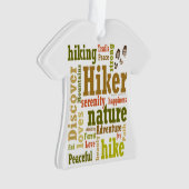 Wandern Word Cloud T - Shirt Ornament (Vorderseite)