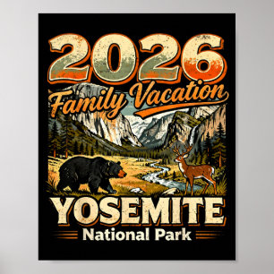 Wandern Yosemite Nationalpark 2026 Familienurlaub Poster