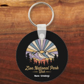 Wandern Zion Nationalpark California Schlüsselanhänger (Vorderseite)