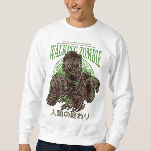 Wandern Zombie Sweatshirt / Beängstigende Zombie A (Vorderseite)