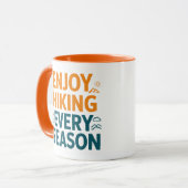 Wandern zu jeder Jahreszeit Tasse (Vorderseite Links)