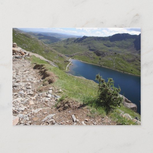 Wandern zu Snowdon, dem höchsten Berg Englands und Postkarte (Vorderseite)
