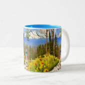 Wandern Zweifarbige Tasse (VorderseiteRechts)